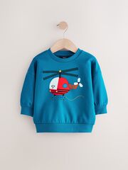 Толстовка с вышивкой для мальчика Next E60-819, Синий