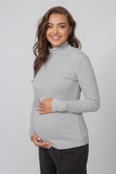 Водолазка для беременных 17757 серый меланж