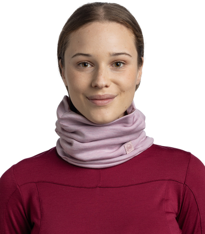 Картинка шарф-труба Buff Merino Heavyweight Solid Lilac Sand - 4