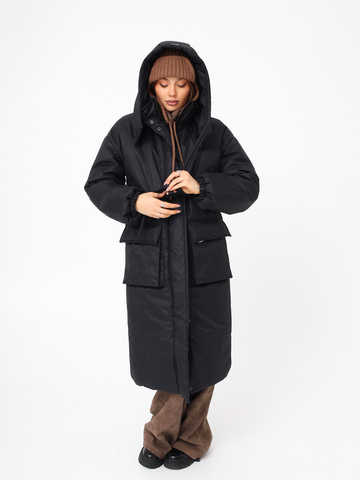 Пальто зимнее City женское, черное