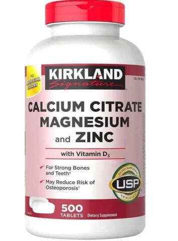 Calcium Citrate Magnesium and Zinc with Vitamin D3 500 tab