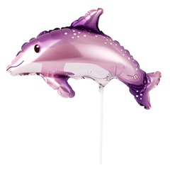 F Мини-фигура, Дельфин милый, Розовый, 15''/38 см, 5 шт.