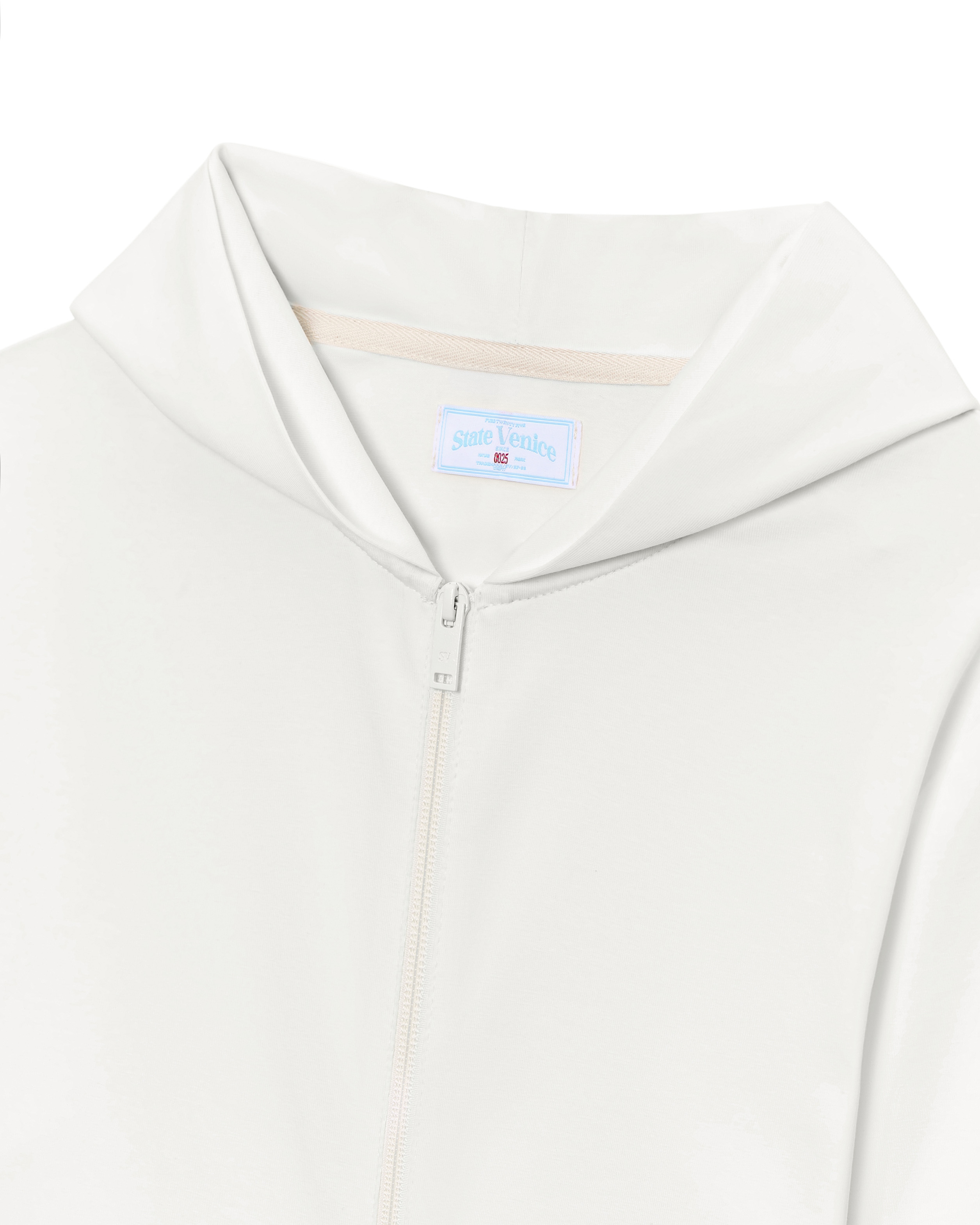 Приталенное худи на молнии из облегченного хлопка