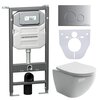 Ceramica Nova CN4002_1001M_1000 Комплект: Подвесной унитаз + Шумоизоляционная панель для инсталляции + Система инсталляции для унитазов с кнопкой смыва