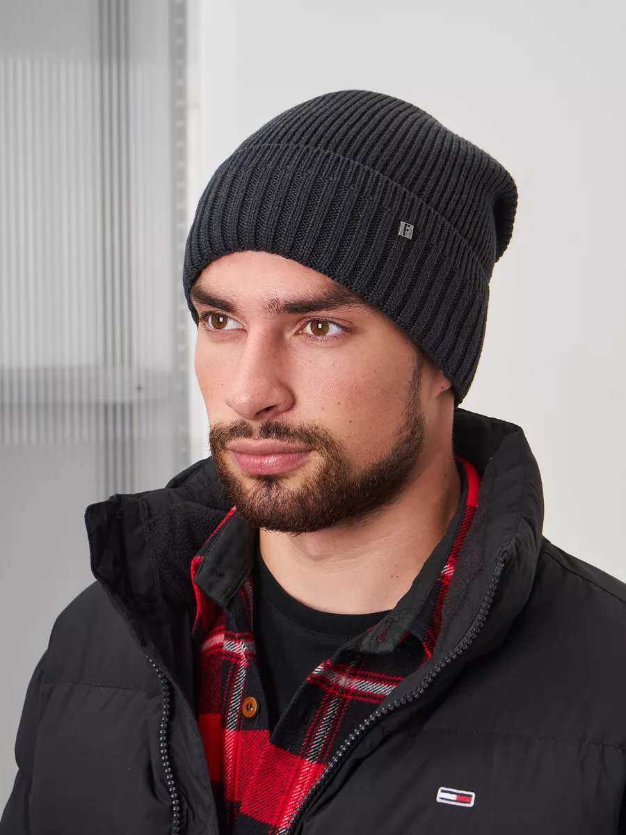 Шапка бини зимняя весенняя с флисом