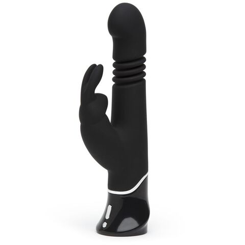 Черный хай-тек вибратор Greedy Girl Thrusting Rabbit Vibrator - 22,8 см. - Fifty Shades of Grey Fifty Shades of Grey FS-74956