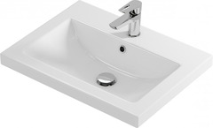 AVK2. Тумба напольная, 2 Двери, 600, коллекция Катрин c умывальником Como 60, Дуб Крафт Золотой, Молочный глянец