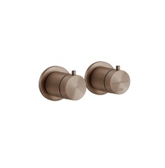 Gessi 316 BATH Внешние части для термостатического смесителя на 3 позиции 54236-708, Copper Brushed PVD фото