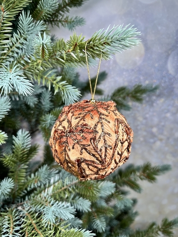 Шар 10см ChristmasDeLuxe premium collection бронзовый