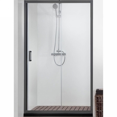 Aquatek AQ ARI RA 12020BL Душевая дверь двухэлементная, раздвижная 1200x2000 профиль черный, стекло прозрачное фото
