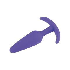 Фиолетовая анальная пробка с ограничителем - 13,5 см. - 