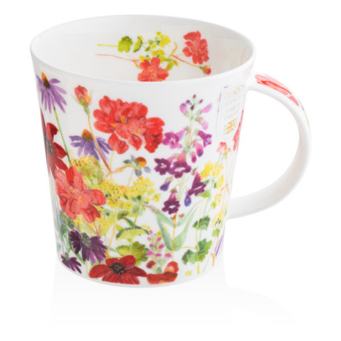 Кружка 480мл Dunoon Садовые цветы Кернгорм красная