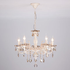 Подвесная люстра 3281/5 белый с золотом / тонированный хрусталь