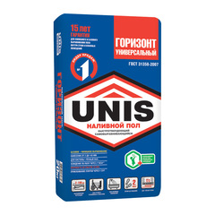 Наливной пол Unis Горизонт универсальный быстротвердеющий, 20 кг