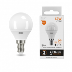 Лампа Gauss LED Elementary Шар 12W E14 880 lm 3000K 53112