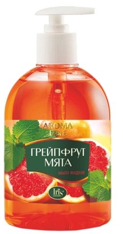 Aroma Line Мыло жидкое Грейпфрут и мята с дозатором 500 мл. Iris