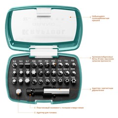 KRAFTOOL Grand-32, с магнитным адаптером 32 шт, набор бит (26083-H32)