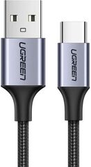 Кабель UGREEN US288 (60126) USB-A 2.0 to USB-C Cable Nickel Aluminum Braid, 1 м, черный