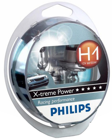 Галогенные лампы Philips H1 X-treme Power + 80%