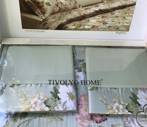 Постельное белье ANGELICA зеленый TIVOLYO HOME