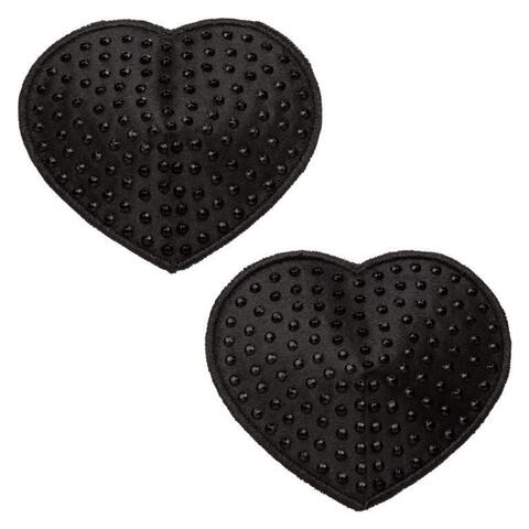 Черные пэстисы в форме сердечек Heart Pasties - California Exotic Novelties Radiance SE-3000-05-2