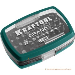KRAFTOOL Grand-32, с магнитным адаптером 32 шт, набор бит (26083-H32)