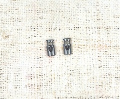 Фиксатор для шнура металл, р. 19.5х8.86 мм, чёрный никель