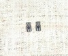 Фиксатор для шнура металл, р. 19.5х8.86 мм, чёрный никель
