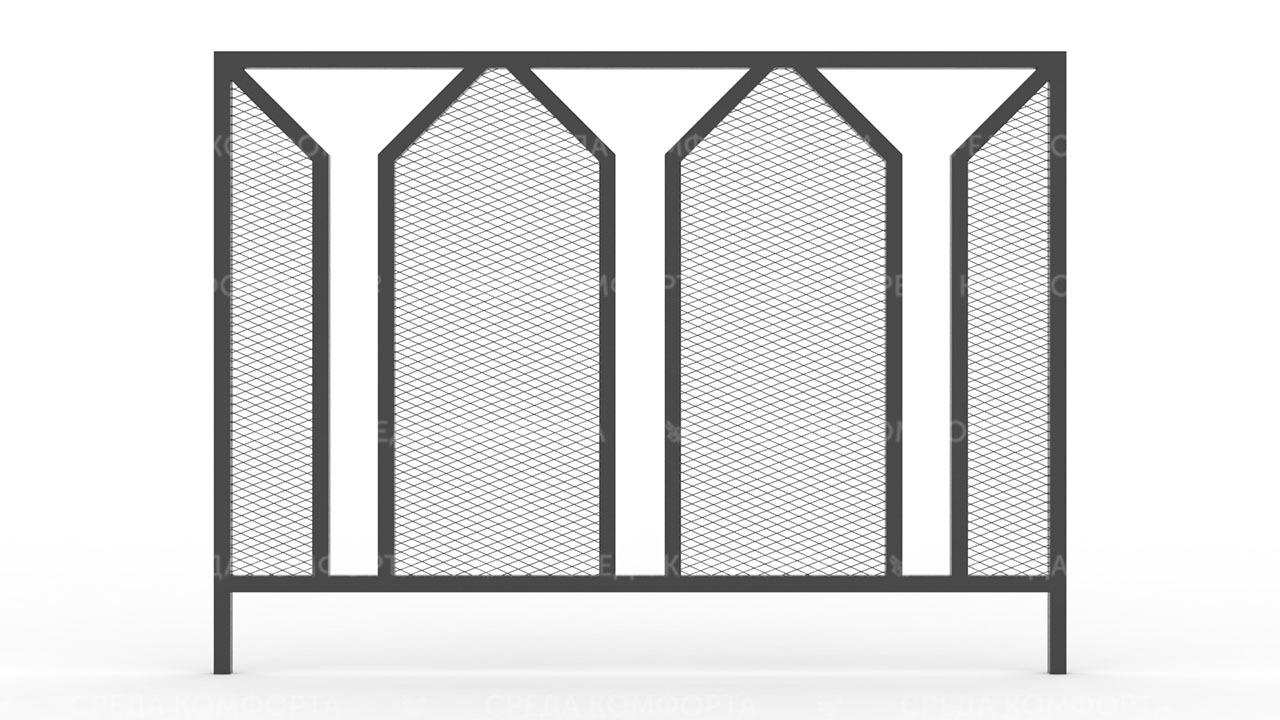 Забор из сетки рабицы ZBR0182