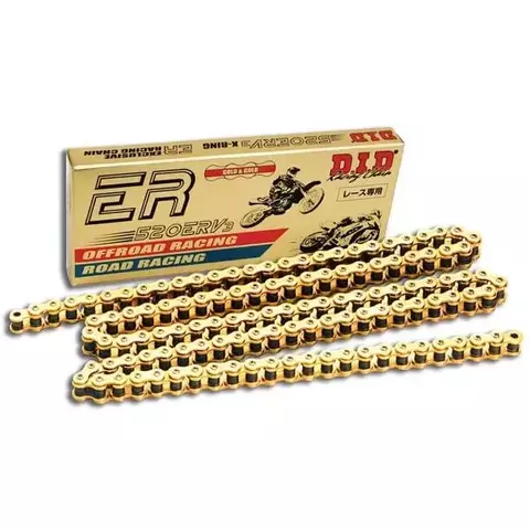 Цепь 520ERV3 G&G золотая 108