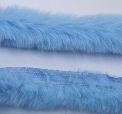 Кант меховой, ш. 4 см (1,5/2,5см), голубой