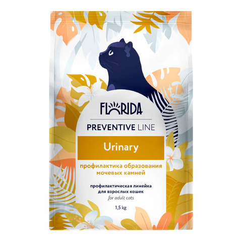 Сухой корм FLORIDA Urinary для кошек Профилактика мочекаменной болезни 1,5 кг (Флорида Уринари)