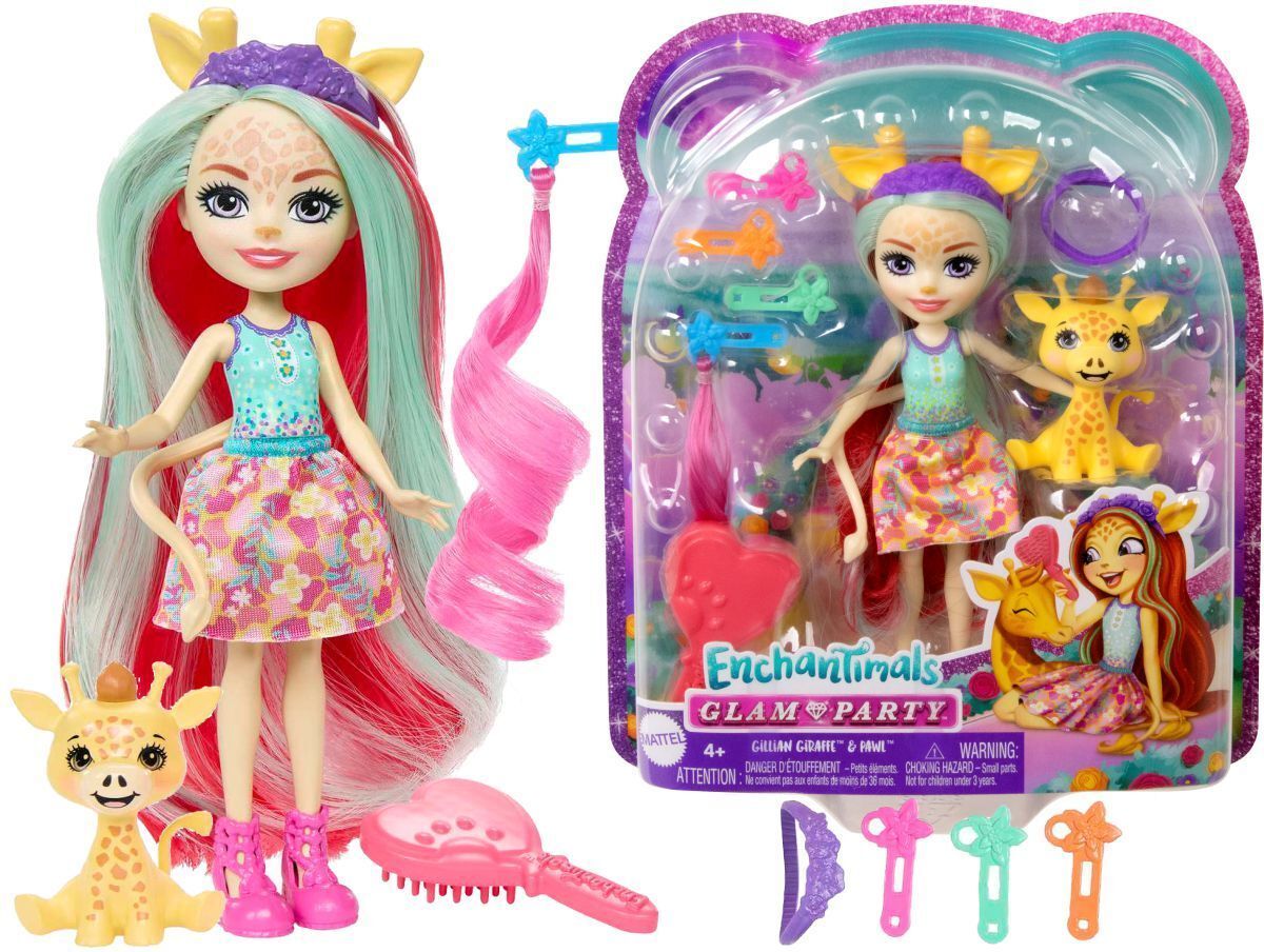 Кукла Enchantimals Mattel - Набор DELUXE с куклой, фигуркой жирафа и  аксессуарами для волос HNV29 купить в Москве | Доставка по России.