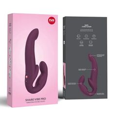 Сливовый безремневой страпон Share Vibe Pro - 