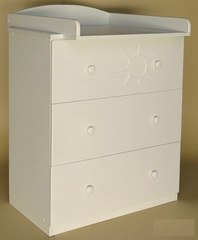 Комод детский Ля-Мур съемный пеленальный стол (белый)