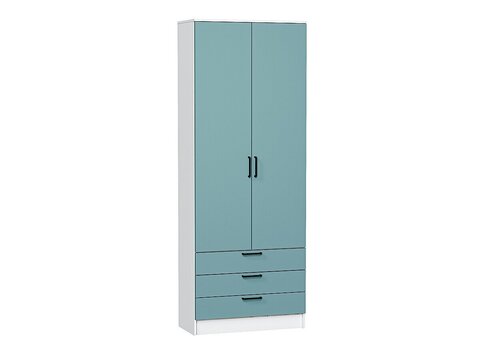 Шкаф двухстворчатый Стиль ШК-803 с ящиками Grey-green In 2S Белый