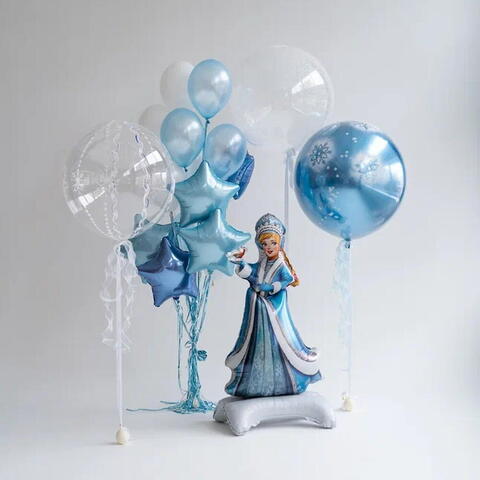Сет гелиевых шаров Зимняя Сказка со Снегурочкой