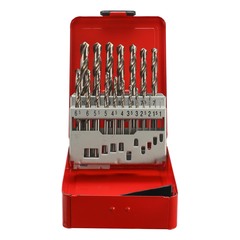 Набор сверл по металлу 1-10мм 19шт DIN338 HSS-G 118° (мет. кейс) H-Tools Pro 214214PRO