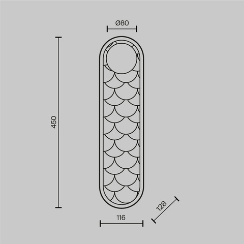 Настенный светодиодный светильник Maytoni Perlamour MOD473WL-L25BSK