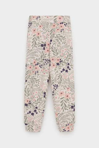 брюки  для девочки  КР 400536/светлый жемчуг,летний сад