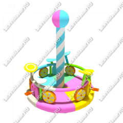 Электрическая карусель детская 4KIDS "Велотрек"