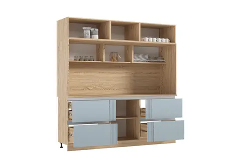 МДФ Кухня Карина №3 (Пластер Скай, сонома)