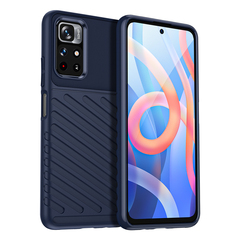 Темно-синий противоударный чехол для Xiaomi Redmi Note 11 Pro и Redmi Note 11 Pro+ с текстурным рисунком, серии Onyx от Caseport