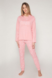 Розовая пижама с сердечками Admas