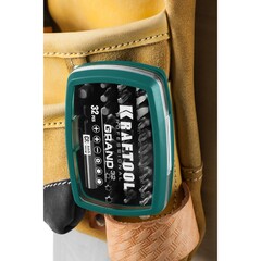 KRAFTOOL Grand-32, с магнитным адаптером 32 шт, набор бит (26083-H32)