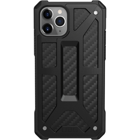 Чехол Uag Monarch для iPhone 11 Pro MAX чёрный карбон (Carbon Fiber)