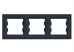 РАМКА ГОРИЗОНТАЛЬНАЯ С/У 3-ПОСТА АНТРАЦИТ ASFORA /SCHNEIDER/