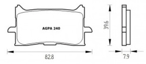 AGPA240ST Тормозные колодки дисковые мото Accossato (FDB2294ST)