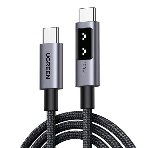 Кабель UGREEN L509 (35513) UNO-C 2.0 Robot 5A Data Cable, 3м, черный/серый