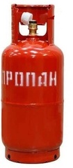 Стальной пропановый газовый баллон 12 л, с клапаном (пустой)